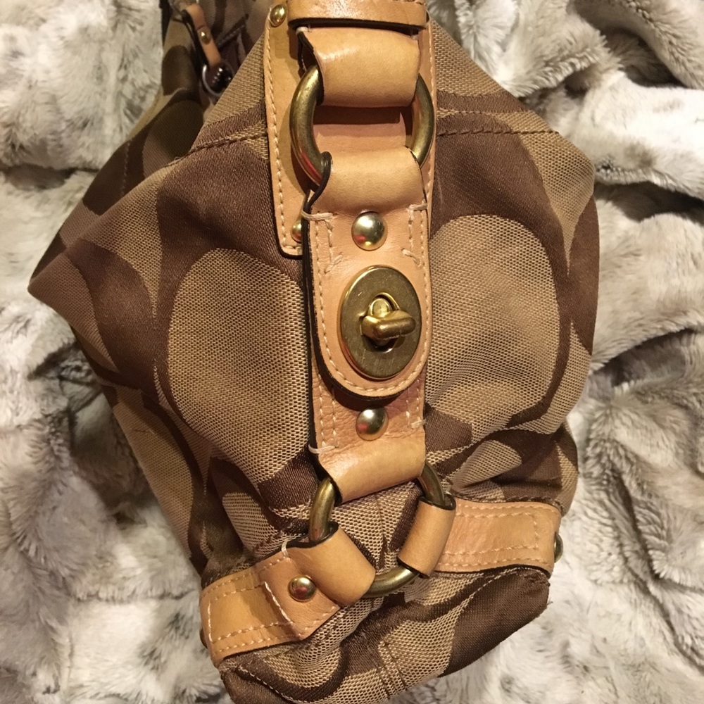 Authentic Coach bag, tan